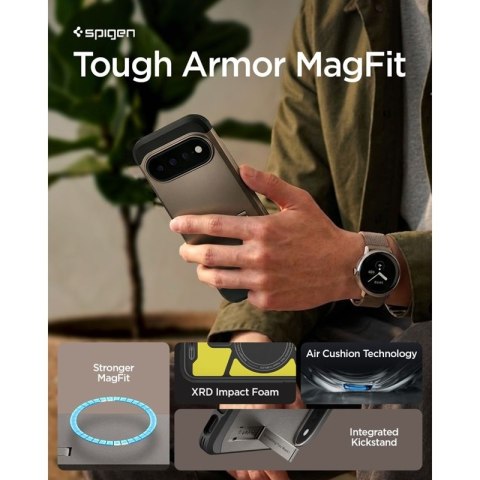Spigen Tough Armor Mag MagSafe - Etui do Google Pixel 11 Pro XL (Gunmetal)