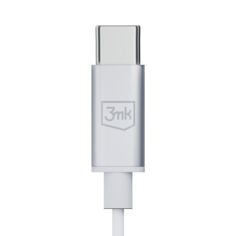 3mk Wired Earphones USB-C - Słuchawki przewodowe dokanałowe (Biały)