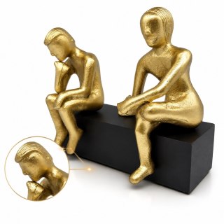Nowoczesna Figurka Rzeźba Myśliciele Złota Dekoracja Salonu Bliźnięta - GEM2