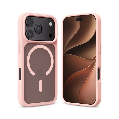 Crong Hybrid Matte Magnetic - Etui MagSafe iPhone 18 Pro / 17 Pro (różowy)