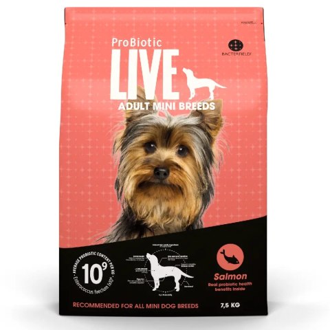 ProBiotic LIVE - sucha karma dla psa dorosłego. Mini i małe rasy - łosoś - 2kg