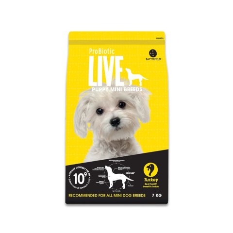 ProBiotic LIVE - sucha karma dla psa szczeniaka. Mini i małe rasy - indyk - 2kg