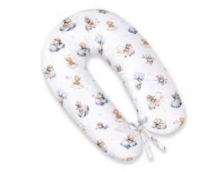 Poduszka ciążowa Longer dla kobiet w ciąży do spania + zdejmowana poszewka - Blue Sky Bears