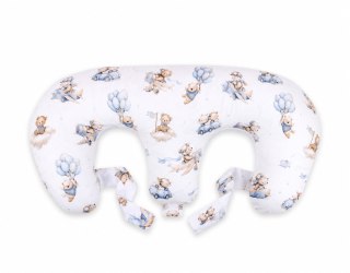 Poduszka rogal do karmienia bliźniąt + zdejmowana poszewka - Blue Sky Bears