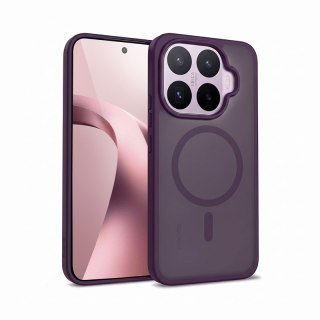 Crong Hybrid Matte Magnetic - Etui MagSafe Xiaomi 17T (fioletowy)