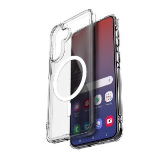 Crong Hybrid Clear Magnetic - Etui MagSafe Samsung Galaxy S26 FE (przezroczysty)