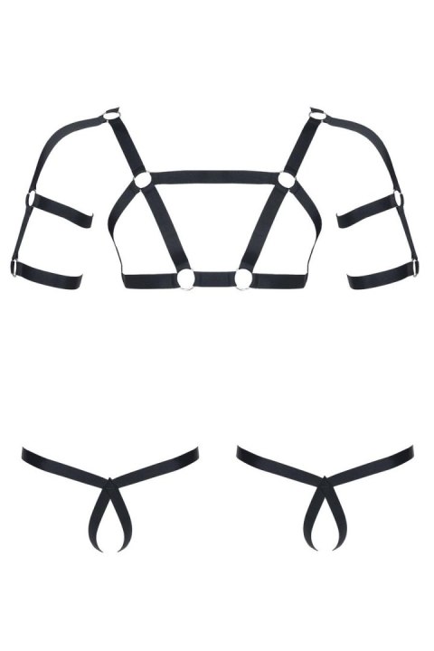 Męski komplet z gumy: t-shirt z ozdobami z tyłu i przodu, 2 pack stringi L/XL