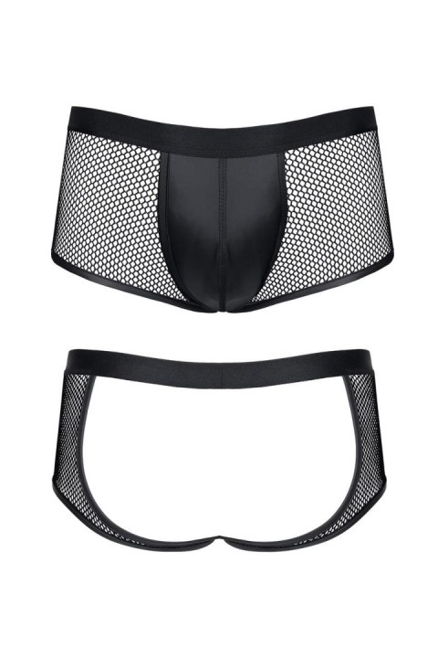 Męskie szorty z wetlooka i elastycznej siatki z otwartym tyłem M