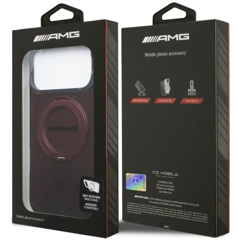 AMG IML Double Layer Urban Line with Ring Stand MagSafe - Etui iPhone 18 Pro Max / 17 Pro Max (burgundowy)