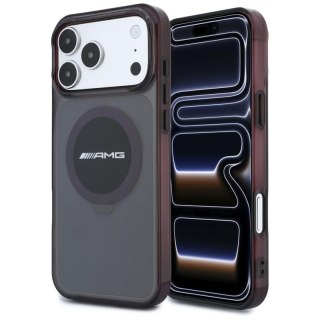 AMG IML Transparent Bicolor Block MagSafe - Etui iPhone 18 Pro Max / 17 Pro Max (czarny / burgundowy)