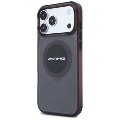 AMG IML Transparent Bicolor Block MagSafe - Etui iPhone 18 Pro Max / 17 Pro Max (czarny / burgundowy)