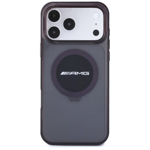 AMG IML Transparent Bicolor Block MagSafe - Etui iPhone 18 Pro Max / 17 Pro Max (czarny / burgundowy)