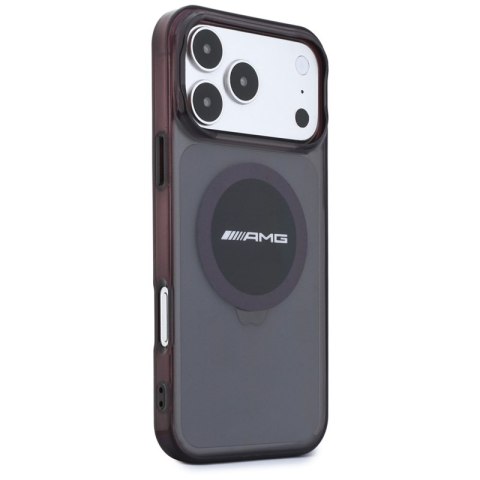 AMG IML Transparent Bicolor Block MagSafe - Etui iPhone 18 Pro Max / 17 Pro Max (czarny / burgundowy)