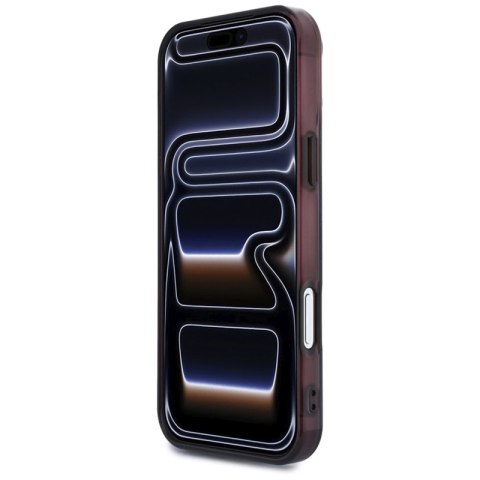 AMG IML Transparent Bicolor Block MagSafe - Etui iPhone 18 Pro Max / 17 Pro Max (czarny / burgundowy)