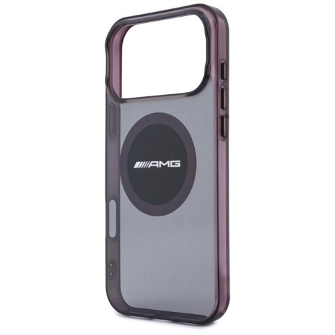 AMG IML Transparent Bicolor Block MagSafe - Etui iPhone 18 Pro Max / 17 Pro Max (czarny / burgundowy)