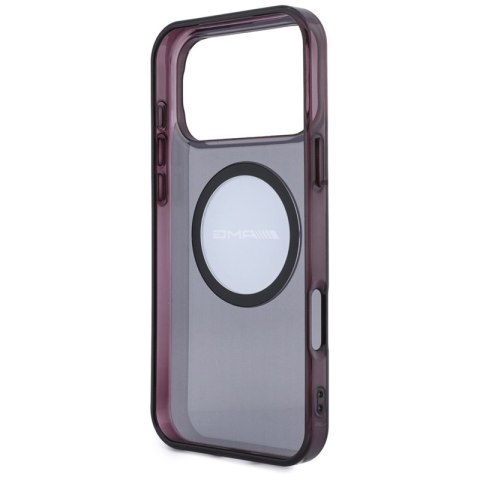 AMG IML Transparent Bicolor Block MagSafe - Etui iPhone 18 Pro Max / 17 Pro Max (czarny / burgundowy)