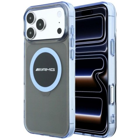 AMG IML Transparent Bicolor Block MagSafe - Etui iPhone 18 Pro Max / 17 Pro Max (czarny / niebieski)