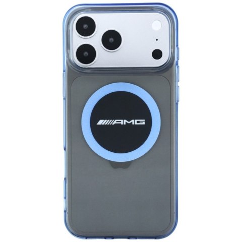 AMG IML Transparent Bicolor Block MagSafe - Etui iPhone 18 Pro Max / 17 Pro Max (czarny / niebieski)