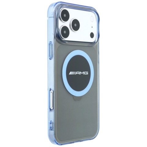 AMG IML Transparent Bicolor Block MagSafe - Etui iPhone 18 Pro Max / 17 Pro Max (czarny / niebieski)