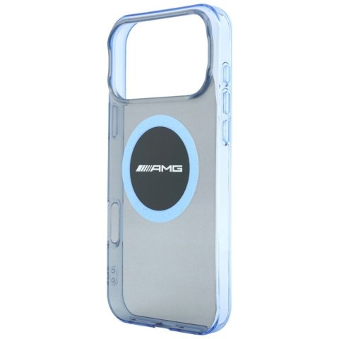 AMG IML Transparent Bicolor Block MagSafe - Etui iPhone 18 Pro Max / 17 Pro Max (czarny / niebieski)