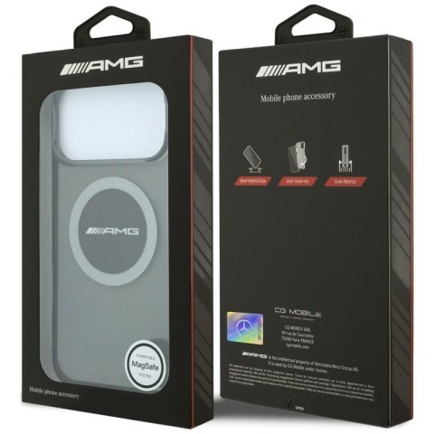 AMG IML Transparent Bicolor Block MagSafe - Etui iPhone 18 Pro Max / 17 Pro Max (czarny / szary)