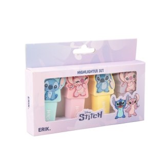 Disney Stitch - Zestaw zakreślaczy 4 kolory z topperem 3D