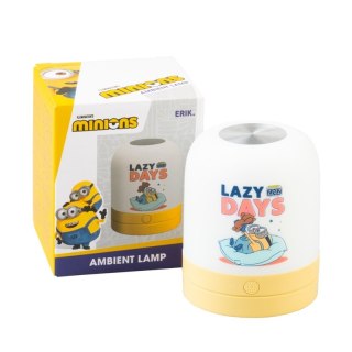 Minions - Lampka ambientowa LED dla dzieci bezprzewodowa USB-C z regulacją jasności