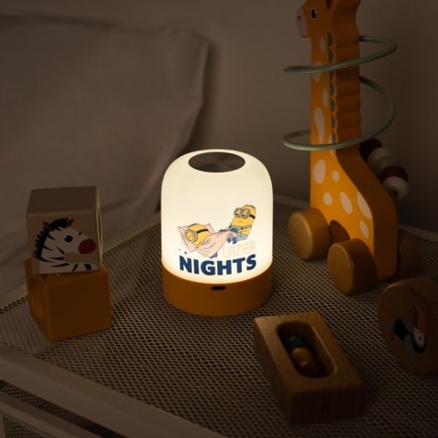 Minions - Lampka ambientowa LED dla dzieci bezprzewodowa USB-C z regulacją jasności