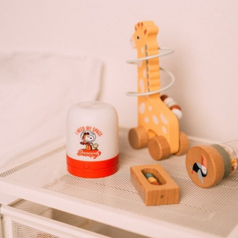 Snoopy - Lampka ambientowa LED dla dzieci bezprzewodowa USB-C z regulacją jasności