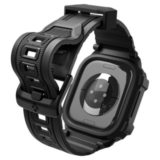 Spigen Rugged Armor Pro - Pasek z obudową do Apple Watch 12 42 mm (Matte Black)