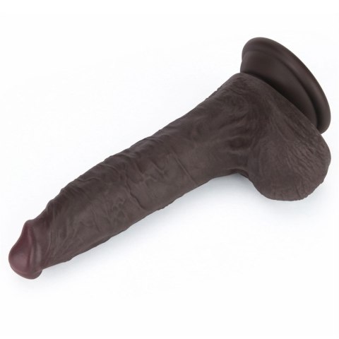 7'' Sliding Skin Pro II Dual Layer Silicone Dong (Black)