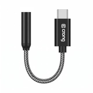 Crong Armor Link - Adapter audio USB-C do mini jack 3.5 mm DAC (czarny)