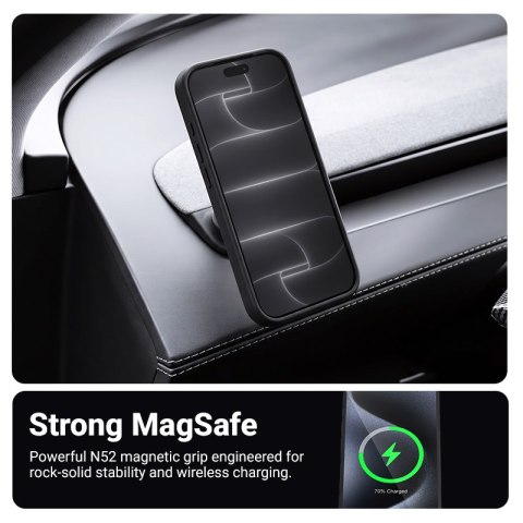Crong Hybrid Matte Magnetic - Etui MagSafe iPhone 18 Pro Max / 17 Pro Max (szary)