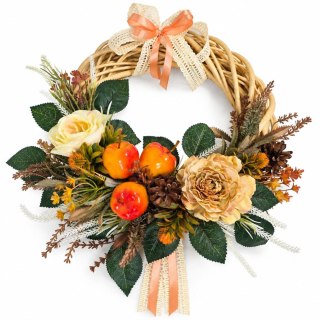 Wianek dekoracja jesienna na drzwi kompozycja handmade