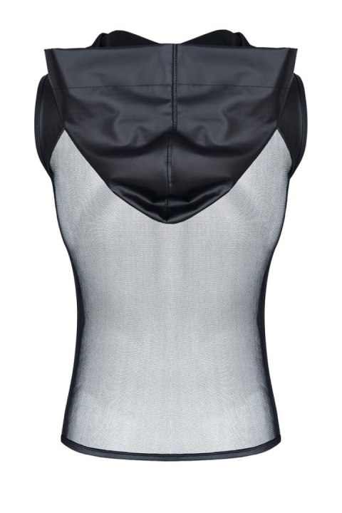 Męski t-shirt bez rękawów, z kapturem M