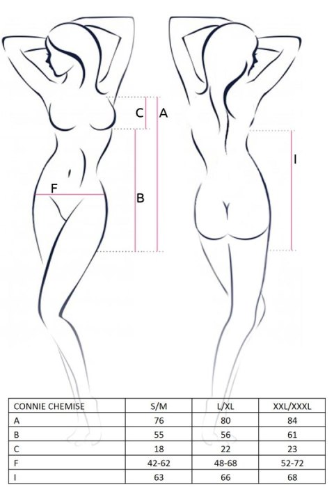 Bielizna-CONNIE CHEMISE cream S/M - Casmir