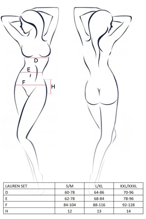 Bielizna-LAUREN SET WITH OPEN BRA black XXL/XXXL - Casmir